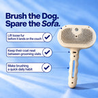 Trimvoro Halcyon Comb with notes on brushing loose fur before it reaches the sofa